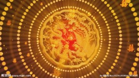 喜庆中式婚礼金色龙凤呈祥