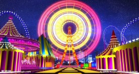 卡通摩天轮旋转木马夜景LED