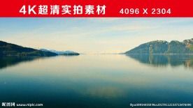 4K船在江面上行走拍摄