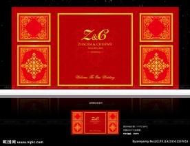 欧式红金色巴洛克婚礼