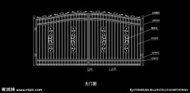 铁艺大门示意图