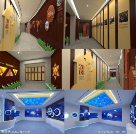 企业展厅设计效果图