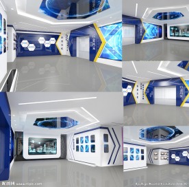 企业展厅设计效果图