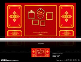 欧式红金色巴洛克婚礼