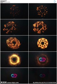 能量火花旋转出logo模板