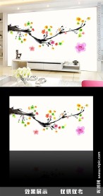 简约水墨电视背景墙