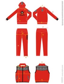 卫衣动动装三件套矢量图设计