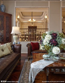 别墅欧式简约客厅设计