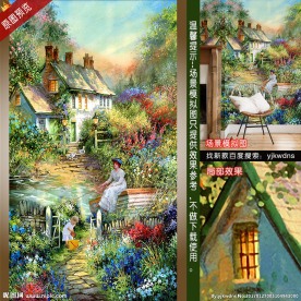 田园生活场景油画