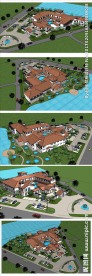 温泉建筑会所草图大师模型
