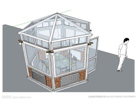 六边形阳光房草图大师SU模型