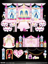 粉蓝色搭配梦幻主题