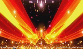 大气金色粒子红绸