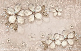 浪漫花朵现代背景墙