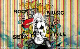 手绘潮流音乐系列装饰画背景墙