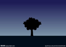 小树苗慢慢长大剪影动画Flas