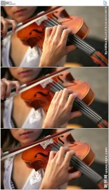 美女拉小提琴
