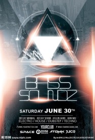 创意几何自然节拍城市电音派对