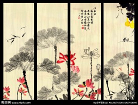 水墨荷花