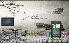 简约小清新涂鸦背景墙装饰画