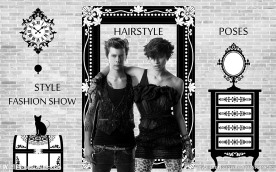 欧式服装店美容美发装饰画背景墙