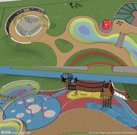 幼儿园景观设计SU模型