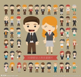 50款职业人物矢量图片