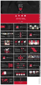 红黑色晶格化教育培训课件PPT