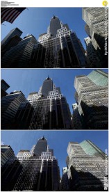 仰拍大楼和湛蓝天空