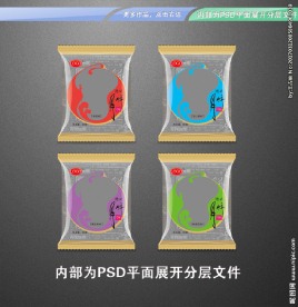 月饼包装膜 平面展开分层