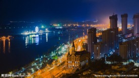 泗阳大运河夜景延时摄影