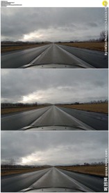 多云的天气开车前进实拍视频素材