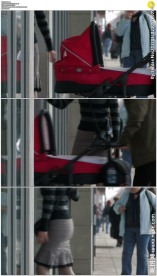 推着婴儿车进商店