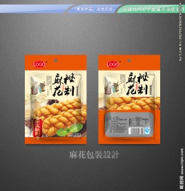 麻花包装 秘制麻花平面展开分层