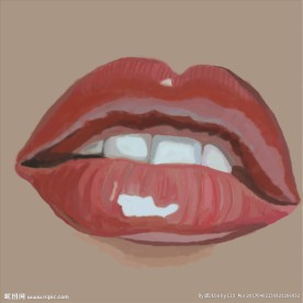手绘嘴唇