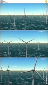 海面上转动的风车