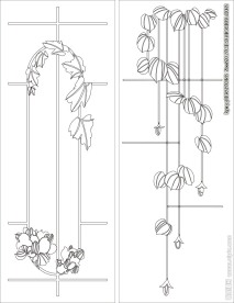 移门缕空玻璃雕刻刻绘图案