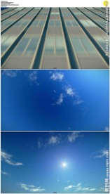 大楼穿梭向蓝天