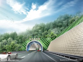 道路隧道进出口景观效果图