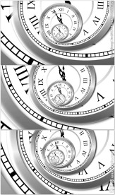 钟表无限旋转时间流转