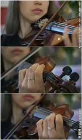 美女拉小提琴