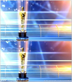 颁奖晚会小金人背景