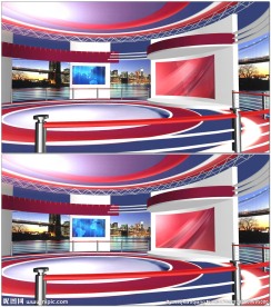 弧形演播室背景