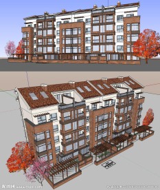 SU联排洋房模型