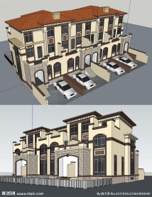 SU草图大师别墅模型