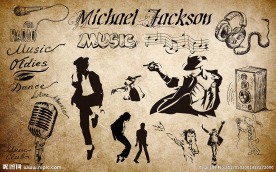 迈克杰克逊复古装饰画
