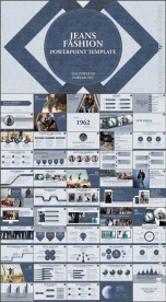 牛仔风服装宣传产品展示PPT