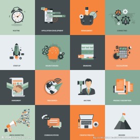 精致矢量商务插画图标