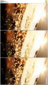 飞舞的金色粒子火花