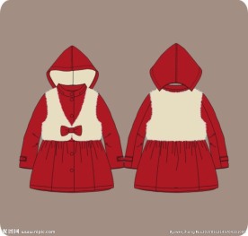 冬季女童尖帽棉衣外套大衣
